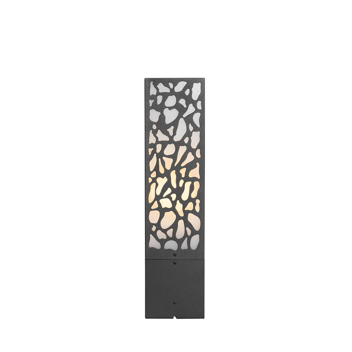 Qazqa Modern außen Pollerleuchte, Wegeleuchte, Pollerlampe für den Garten - Nicole - Schwarz, max. 40W, Geeignet für LED, 40cm, IP44