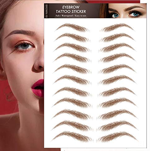 2 fogli/22 paia di adesivi per sopracciglia 4D