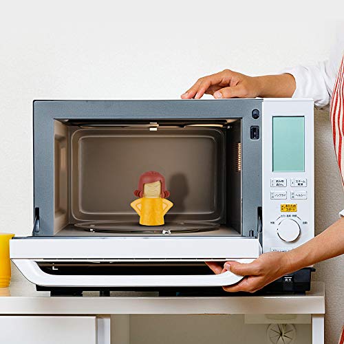 Image of Angry Mom Microwave Cleaner - Angry Mom Mad Creay Mama Microwave Oven Cleaner High Temperature Steam Cleaning Equipment Tool Easily Crud Steam Cleans Add Vinegar and Water for Kitchen (Yellow)