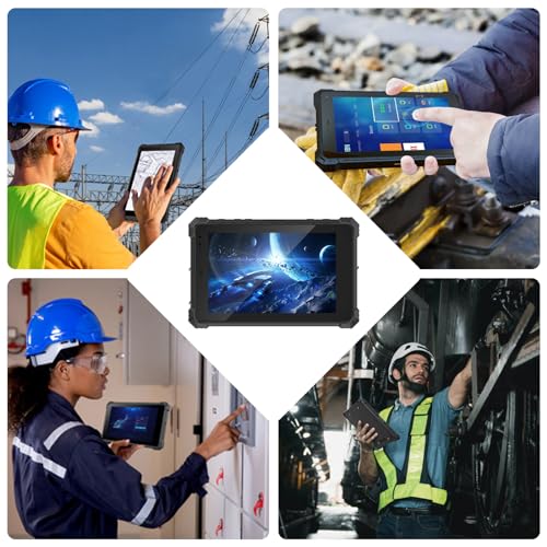 Image of Rugged A10ST-S Android 10 Industrial Tablet, 4G LTE, 8MP+16MP, 4GB+64GB, 10000mAh Battery, WiFi, GPS, NFC, 700nit, 1280x800 IPS, IP68 Waterproof
