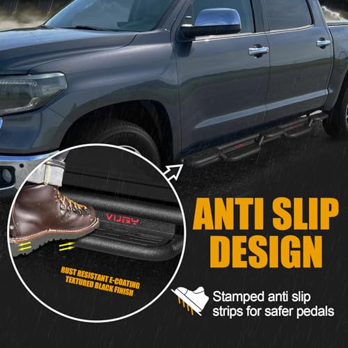 Estribos laterales negros para Toyota Tundra 2007-2021 miniatura 5