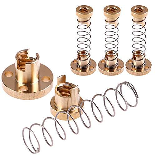 Lysee 3D Printer Parts & Accessories - T8 Anti Backlash Spring Loaded Nut for 3D Printer 8mm Threaded Rod Lead Screws SD&HI