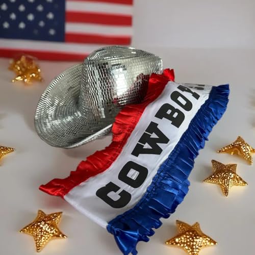 Cowboy Sash Customizable Red White And Blue Sash Perfect For Cowboy-Themed Parties And Concerts2