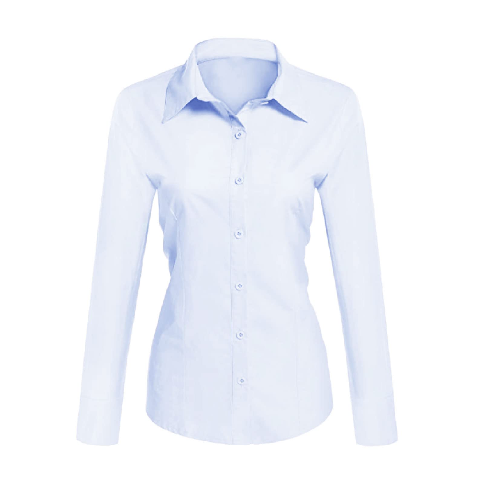 Toocool Camisa de mujer Slim Fit Manga Larga Blusa ajustada Algodón C-S020