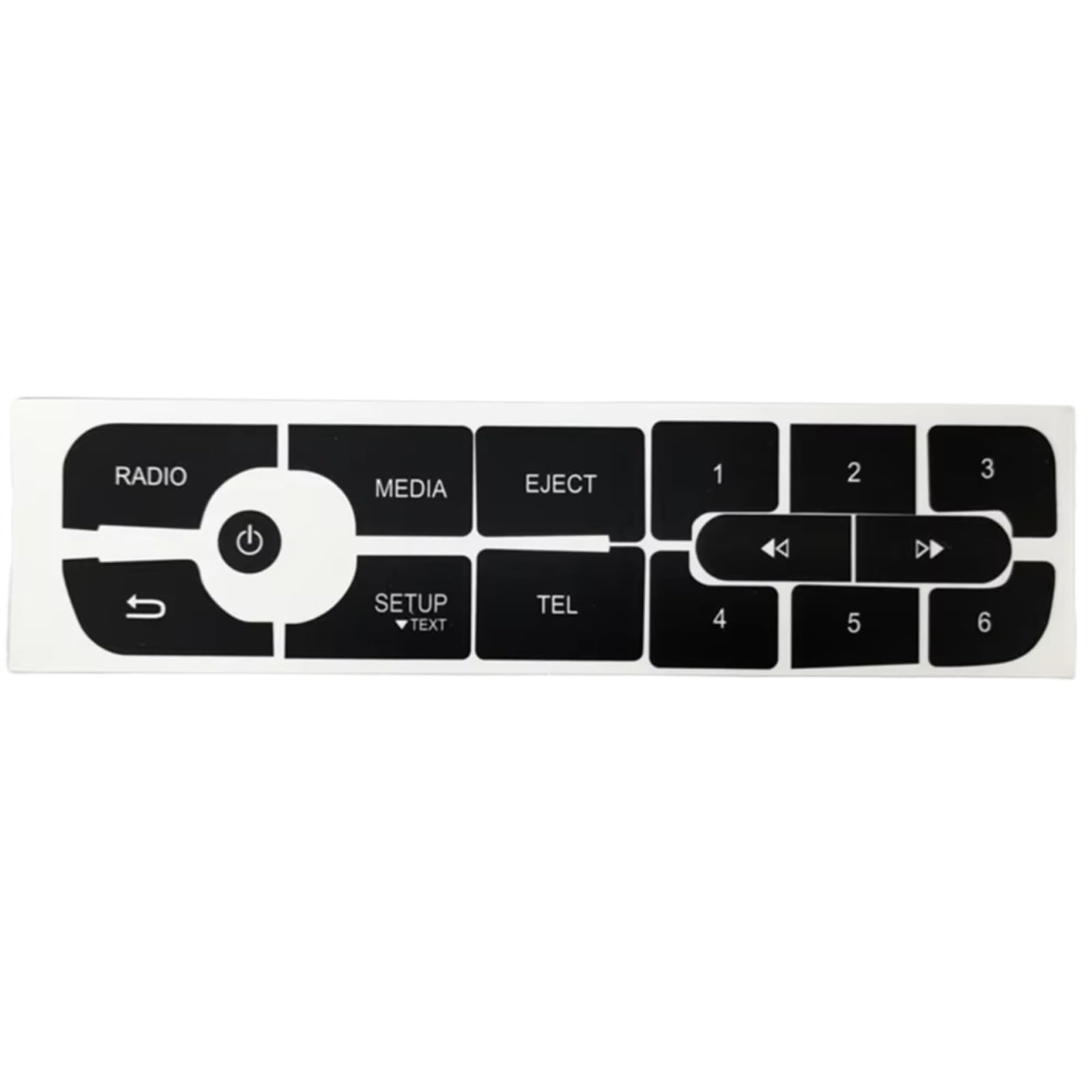 Modification Interior Compatible with Megane for Master for Scenic III CD Radio Audio Button Repair Decals Stickers Black Auto Button Repair Sticker Accessories