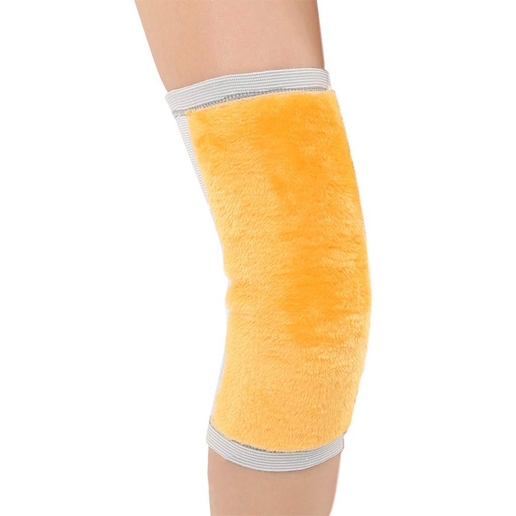 Support de Manchon de Genou en Velours doré protéger 1 Paire Plus genouillère Chaude en Velours Cyclisme Gym élastique de Sport genouillère orthèse(Argento,XL)