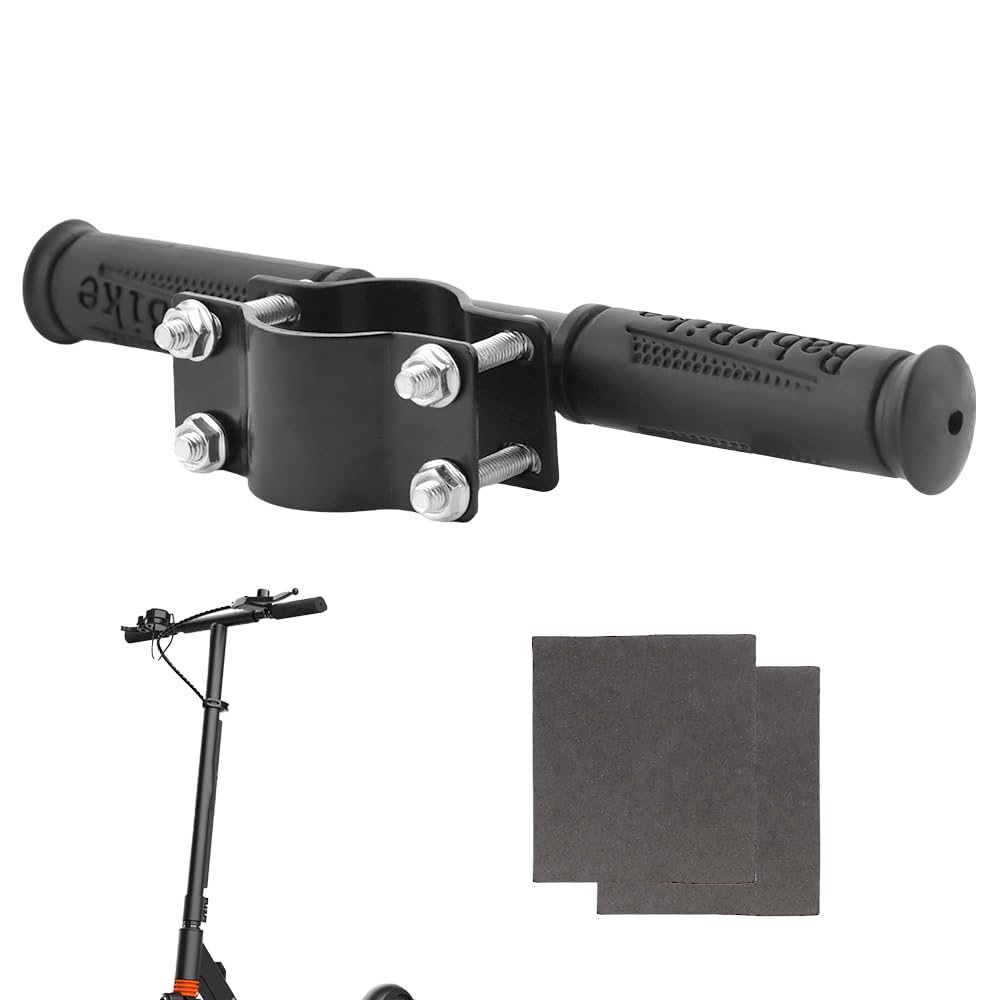 9 Inch Bike Backseat Handlebar, Electric Scooter Handle Grips, Bicycle Back Seat Safety Armrest, Bike Training Handle for Pipe 34.9mm-60mm Bicycles and Electric Scooters Diameter, Black