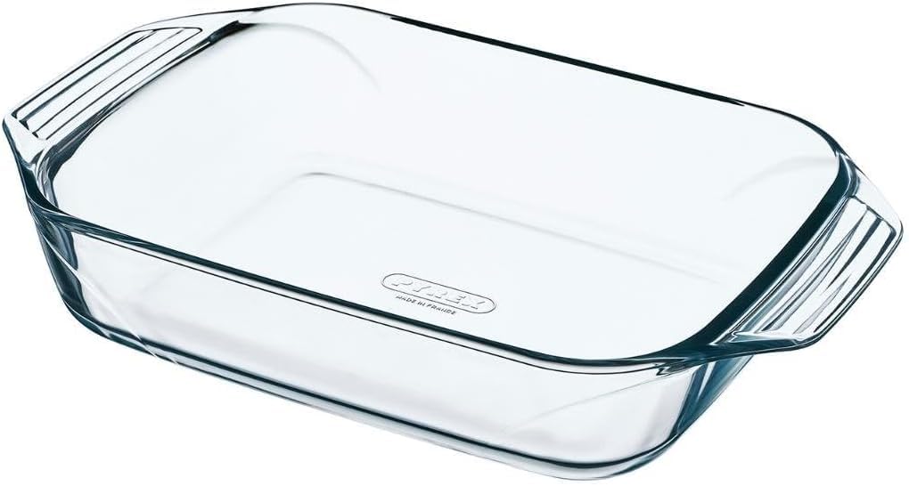 Pyrex Optimum Glass Rectangular Roaster High Resistance Easy Grip 27x17 cm, 1