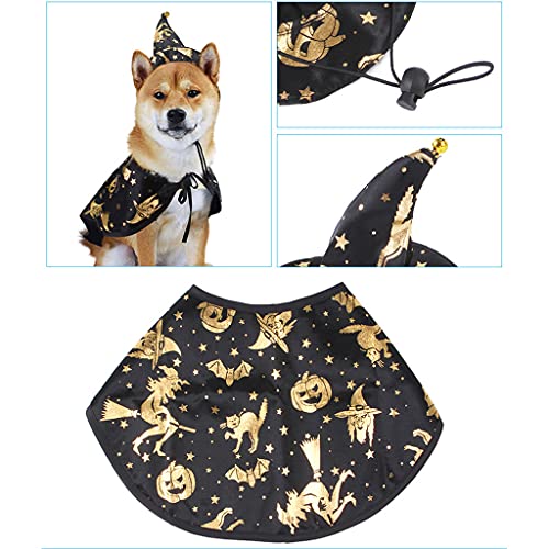 Disfraz Halloween para mascota capa y sombrero miniatura 4
