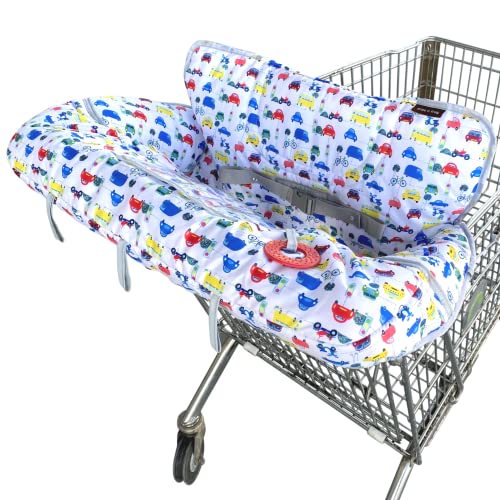 Image of Premium Shopping Cart Cover for Baby - Universal Fit - Comfort, Safety Hygiene for Your Baby During Shopping - Ideal for Grocery Carts and High Chairs - Machine Washable - Perfect Baby Gift!