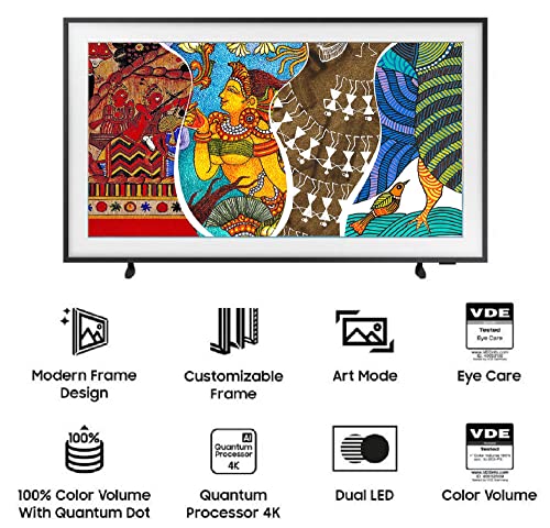Image of Samsung 138 cm (55 inches) The Frame Series 4K Ultra HD Smart QLED TV QA55LS03AAKLXL (Black)