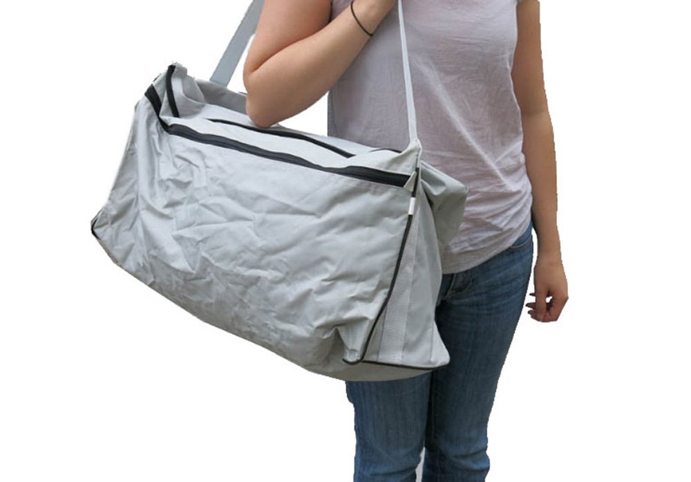 Sitzpolster diversen Längen inkl. Stauraumtasche in grau oder schwarz (grau, 101cm x 20cm)