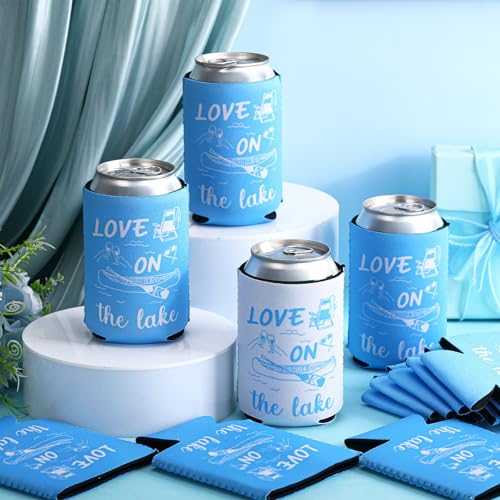 Image of 12 Pcs Love on the Lake Bachelorette Party Decor Can Sleeves Bulk