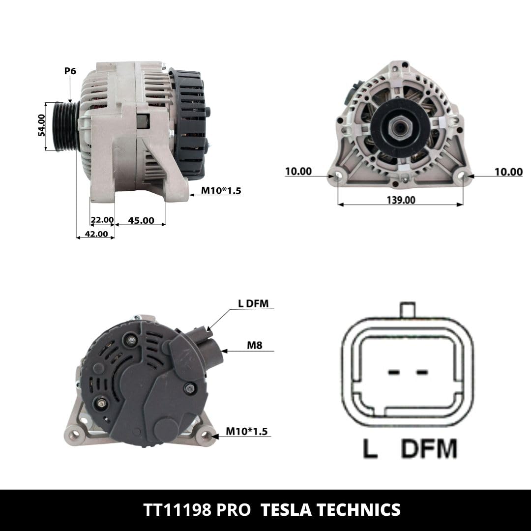 TT11198 PRO ALTERNATORE per auto 12V, 70A. Compatibile con CITROËN, PEUGEOT. Eccellente rapporto qualità - prezzo. Installazione facile e garanzia.
