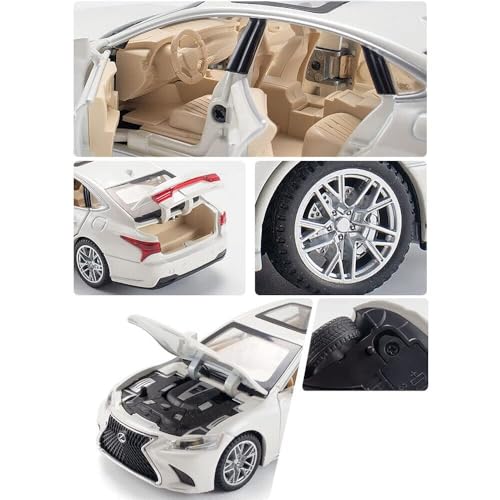 Image of 1 /32 Lexus LS 500 Model Car with Box, Zinc Alloy Pull Back Toy car with Sound and Light for Kids Boy Girl Gift?Colors as Per Stock? (Lexus LS 500 H 1:32)
