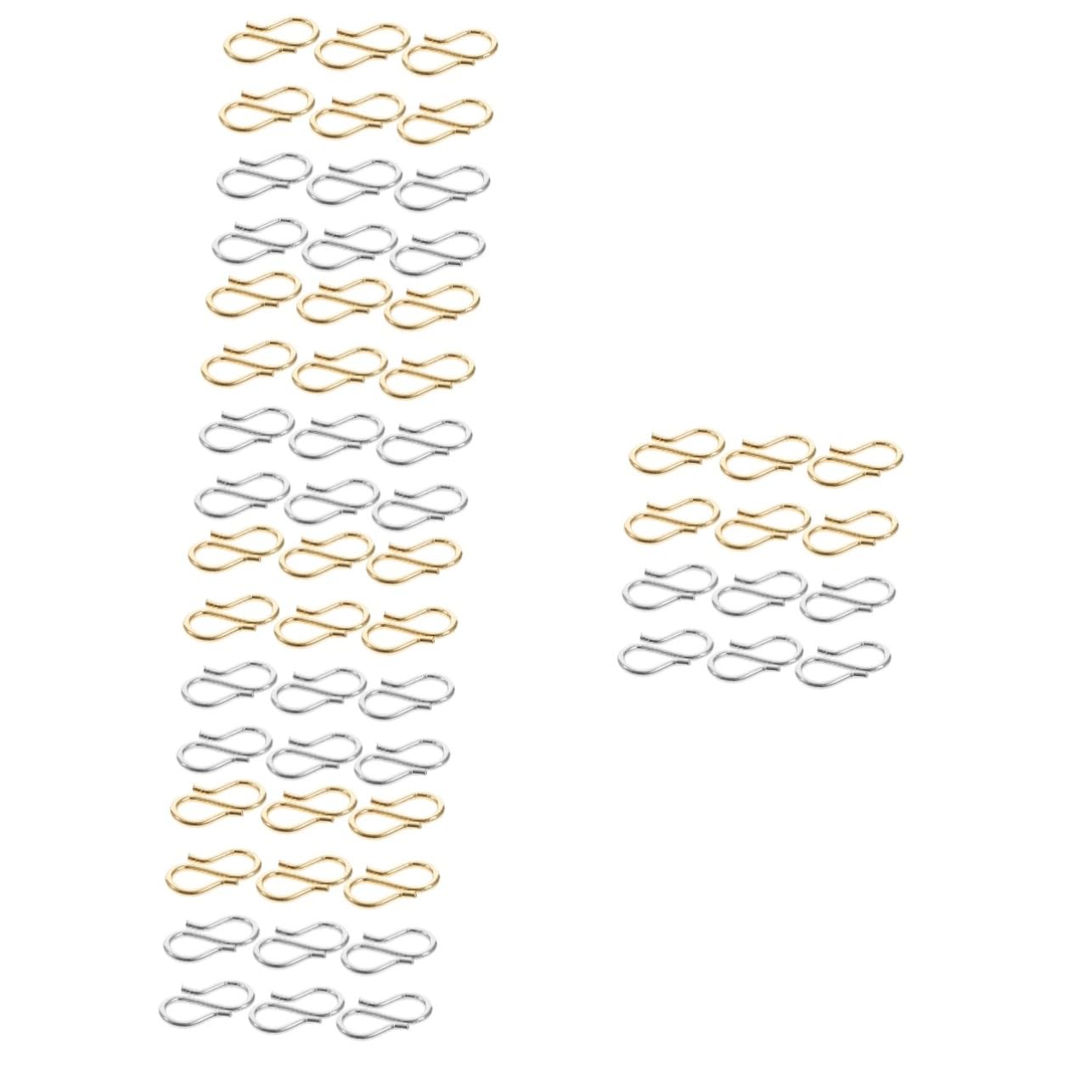 Angoily 5 Pezzi Chiusure per Gioielli Inossidabile S Shape per Diy per Creazione e Riparazione Collane e Bracciali Materiale Resistente e Pratico