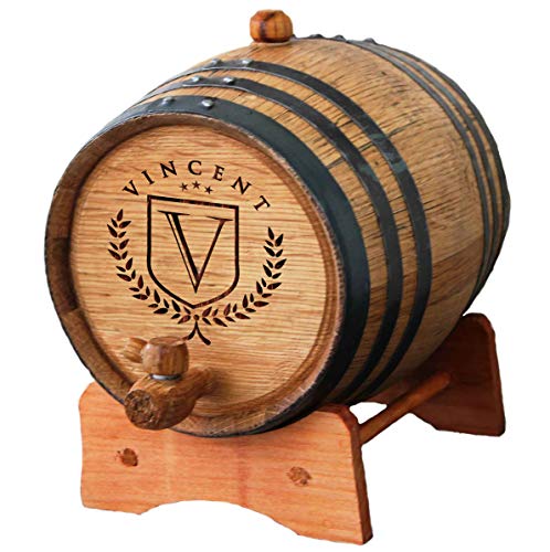 Custom Engraved and Personalized Whiskey Wine Scotch Bourbon Mini Oak Barrel - Complete