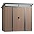 Gizoon 6' x 4' Outdoor Storage Shed with Sliding Doors, Versatile Metal Garden Shed with Anchors, Tool Shed with Transparent Panel Windows, Outdoor Storage Clearance for Backyard, Patio, Light Brown