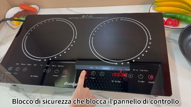 Piano Cottura A Induzione Portatile 2 Fuochi Da 2200W, 48cm Per Camper E Campeggio Con Timer - 4