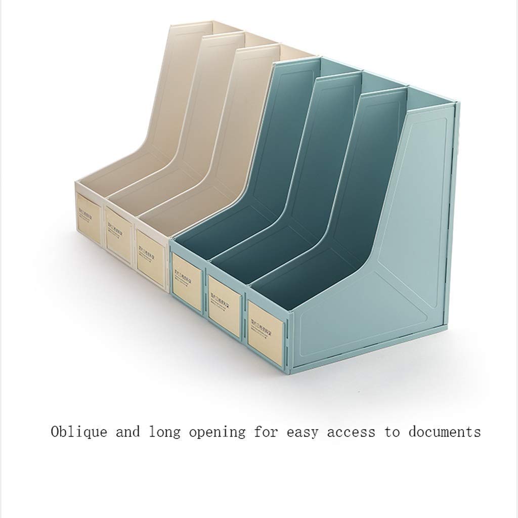 Estante para Documentos, archivador, Caja de Almacenamiento, Revista, Escuela, lápiz, Escritorio Plegable para papeleo (Color: Azul)