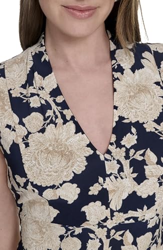 Image of Tommy Hilfiger Women's Cap Sleeve V Neck Empire Midi Dress