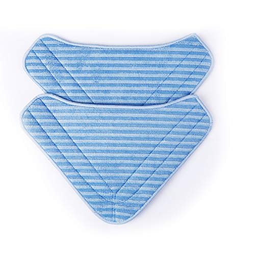 SIMBR 2 Pack Steam Cleaner Replacement Microfiber Pads, Ultra-Absorbent Triangle Replacement Mop Pads (Suitable NV286 Steam Cleaner with 18 Accessories)