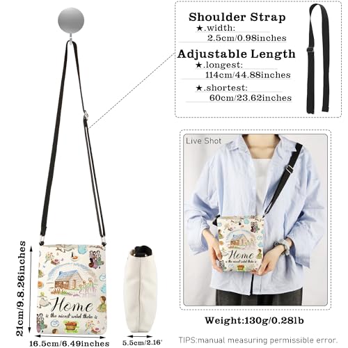 CMNIM House Book Souvenir Merch Quote Inspired Gift Home Is The Nicest Word There Is Crossbody Bag 70S Gifts4