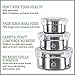 Leakproof Stainless Steel Lunchbox Set. 3 Stackable Metal Containers & Bag. Men Women Girl Boy. Cool Salad. Work & School. Leak Proof Storage. Large & Small Tins. 2 BONUSES.