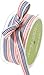 May Arts 1/2-Inch Wide Ribbon, Blue and Purple Grosgrain Stripes