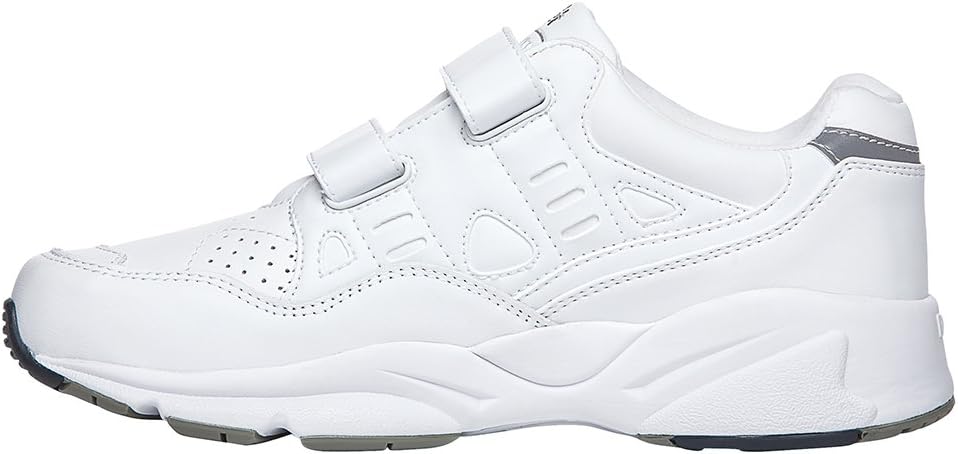Propét Womens Stability Walker Strap Walking Shoe, White, 7 Wide US