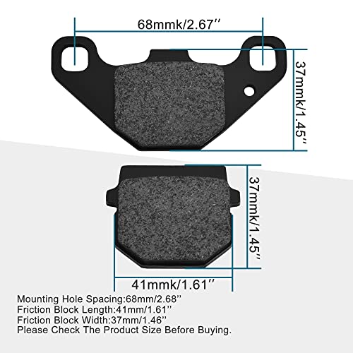 GOOFIT Disc Brake Pad plaquette de frein Remplacement pour 50cc 70cc 90cc 110cc 125cc 150cc 200cc 250cc VTT Dirt Bike Scooter Mobylette - Image 3