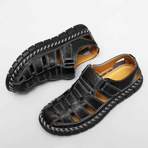 Qiucdzi Men Sandals Closed Toe Hiking Sandals Waterproof Fisherman Walking Sandals for Summer Beach4
