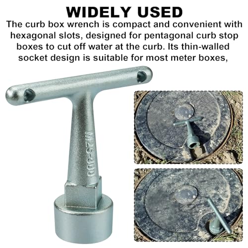304 Stainless Steel Meter Curb Box Key Wrench For Meter Pit Cover With Pentagon - View #3