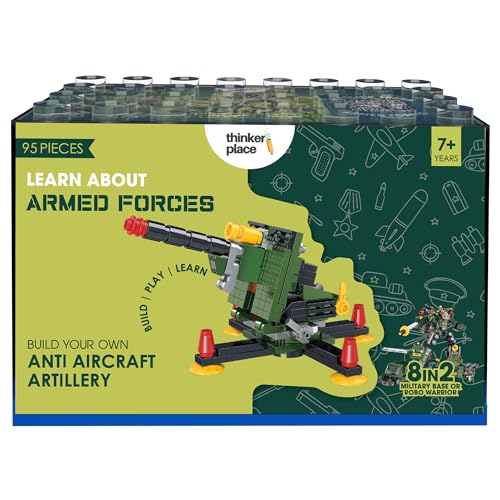 Image of STEM Armored Vehicle Building Blocks Set (95 Pcs) | DIY Anti-Aircraft Artillery Toy for Kids 7+ Years (Boys & Girls) | Educational Construction | Creativity & Action Play Toy