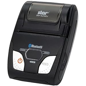 Star Micronics SM-S230i Compact and Portable Bluetooth/USB Receipt Printer with Tear Bar – Supports iOS, Android, Windows