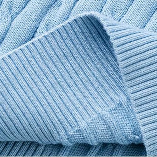 Boys Girls Cozy Solid Color Sweaters Crewneck Long Sleeve Kids Fall Winter Cable Knit Pullover Jumper Tops for 3-8 Years4