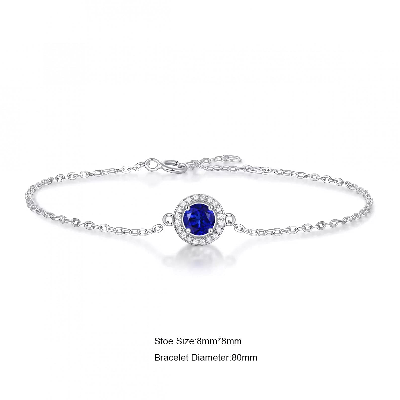Damenarmband 925 Sterling Silber Armband Damen Saphir Modernes Design Armband Damen Exquisiter Schmuck