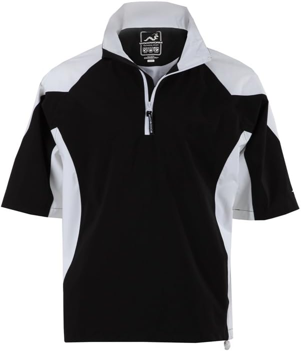 Golf Mens Waterproof Rain Jacket Top – Short Sleeve Pullover Wind Top – European Fit