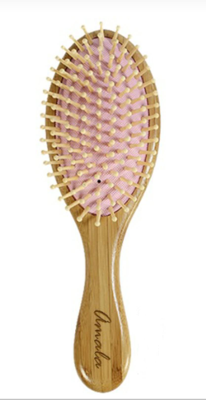 Amala Large Oval Brush Handmade with Short Tooth Universal for All Hair Types - Best in Italy