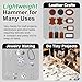 Small Craft Hammer for Home Project, Anti Slip Lightweight Hammer Tool for Small Projects, Jewelry, Watch Band, Leather, Tuning Kalimba, 2 Pcs