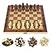 HUANG-WEI-MZ, HWW-Chess, 1Set 3 in 1 hölzerner internationaler Schach Set Holzschachbrett Spiele Checkers Puzzlespiel Spiel Engagiert Geburtstagsgeschenk für Kinder (Color : Wooden)
