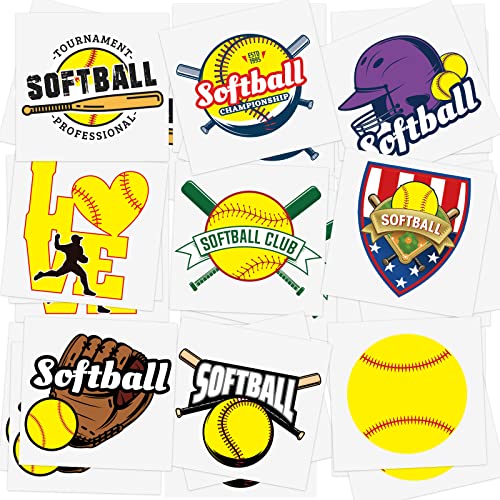 Nosiny 144 Pcs Softball Temporary Tattoos Baseball Tattoos Accessories Gifts Waterproof Players Temporary Stickers Ball Themed Birthday Party Decorations For Kids Girls Boys cover