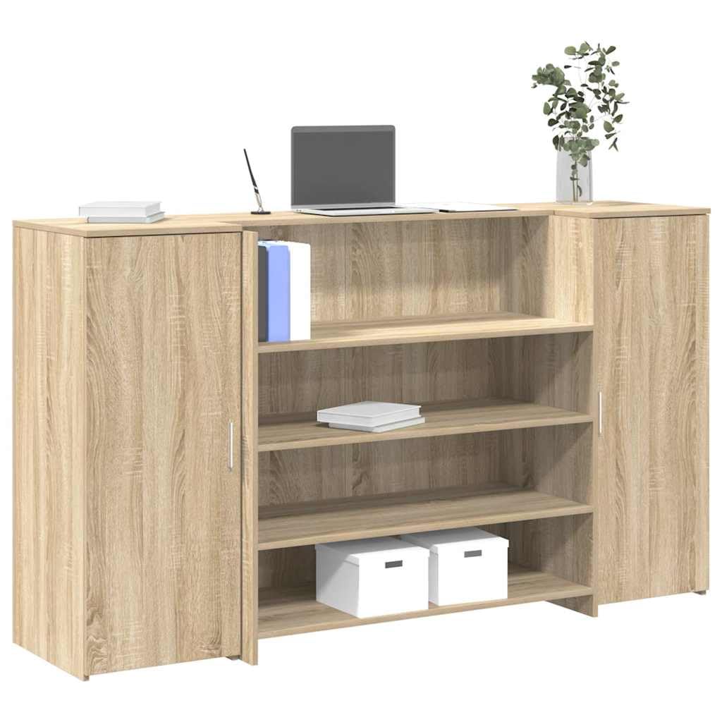 Mostrador de recepción Roble Sonoma 180x50x103,5 cm, Escritorios, 93.7 kg-3324171