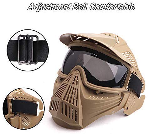 Yuting Masque de Protection Tactique Airsoft Demi-Visage, Airsoft/Paintball/Pistolet BB/Jeu CS/Chasse/Halloween Masque idéal, Jeu de rôle, Mascarade et Accessoires de cinéma Yuting Masque de Protection Tactique Airsoft Demi-Visage, Airsoft/Paintball/Pistolet BB/Jeu CS/Chasse/Halloween Masque idéal, Jeu de rôle, Mascarade et Accessoires de cinéma