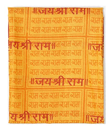 ASHIRWAD 100% Cotton Meditation Yoga Scarf Shawl Large Beach Wrap Hindu Prayer Stole OM Hare Krishna print (Scarf-03)