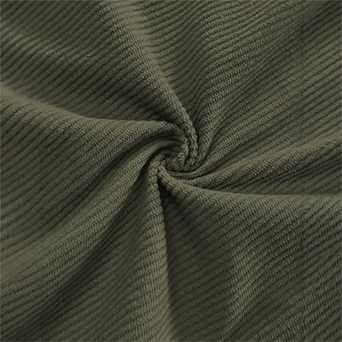 Mokaloha Mens Corduroy Pants, Men's Daily Casual Pit Strip Embroidery Logo Tether Loose Elastic Waist Pocket Pants4