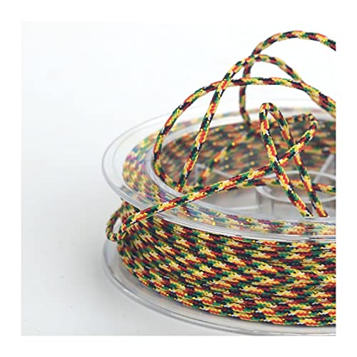 Hilo de jade de oro multicolor 1 mm cordón de cinco colores para macramé 6