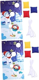 Toddmomy 2 Pçs Jogo De Saco De Areia Jogo De Brinquedo Alvo Cornhole Sacos De Jogos De Arremesso De Bola Conjunto De Jogo De Jogo De Saco De Areia Para Festa Saco De Areia De Natal Saco De