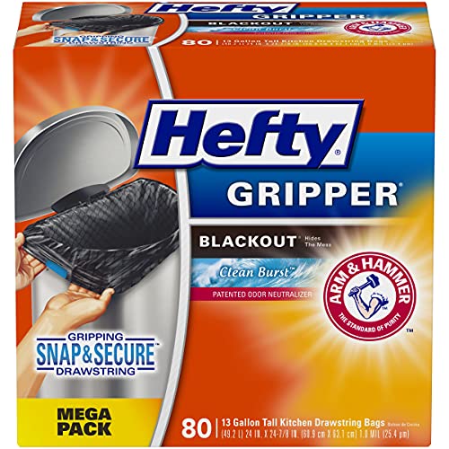 Hefty Ultra Strong Tall Kitchen Trash Bags, Clean...