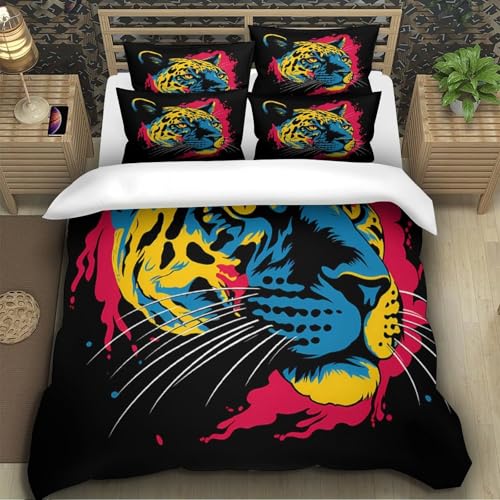 Jaguarheadart housse de couette 3 pièces microfibre Popartstyledesign